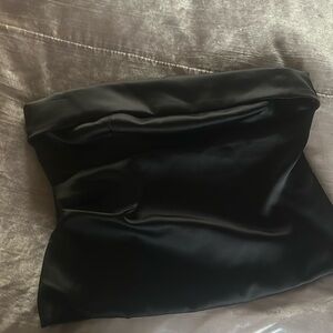 Zara Women's Black Satin Tube Top Size XL